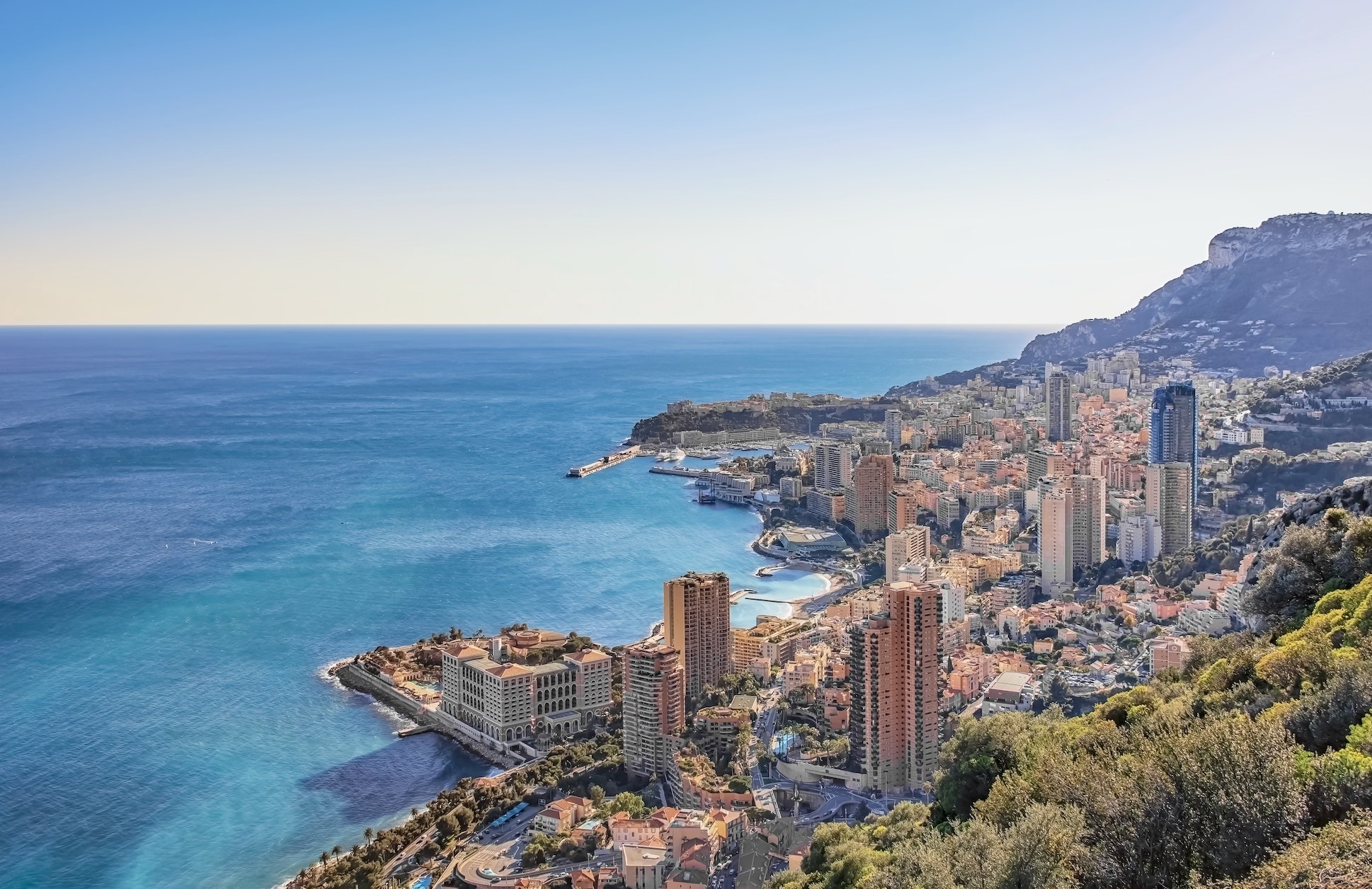 The coastline of Monaco